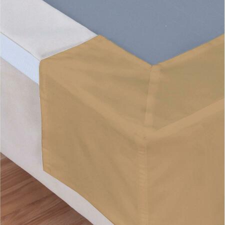 MAGIC SKIRT Bed Skirt 14 in. Ruffled Bed Skirt Mocha - Twin FRE34414MOCH01